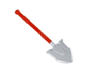 METAL OUTDOOR MILITARY SHOVEL FOR 1/10 RC AXIAL SCX-10 TRAXXAS TRX-4 CRAWLER - RED - ZSP004/RE