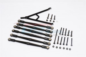 ALUMINIUM ADJUSTABLE LINK PARTS WITH MOUNT FOR 295MM WHEELBASE AXIAL SCX10 - SCX15049/295-BK