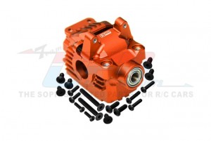 GPM RUS4012N 7075 ALLOY FRONT DIFFERENTIAL HOUSING LARGER INNER BEARINGS 6881 FOR TRAXXAS 1/10 RUSTLER SLASH HOSS RUSLTER STAMPETE 1/7 XO-1 - ORANGE - RUS4012N-OR