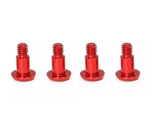 ALUMINUM M3 M4 X 11mm KING PIN FOR TAMIYA 1/10 TT02 TT02B RC CAR BUGGY - RED M3 - RS-M311/RE