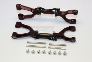 STEEL + ALUMINUM SUPPORTING MOUNT WITH FRONT / REAR UPPER ARMS SET FOR 6S TRAXXAS XMAXX 6S 8S - Brown - TXM054SN-BR-BK