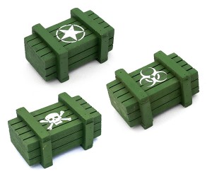CRAWLER ACCESSORIES WOODEN BOX DECORATION FOR 1/8 1/10 RC CRAWLER TRUCK SCX-10 TRAXXAS TRX-4 - GREEN - RS-CA0301/GR