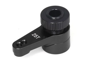 ALUMINUM SERVO HORN - 25T AXI231026 FOR AXIAL 1/10 RBX10 Ryft 4WD Rock Bouncer AXI03009 AXI03005 - BLACK - RS-AXI231026/BK