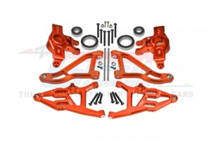 ALUMINUM FRONT KNUCKLE ARMS FRONT UPPER & LOWER SUSPENSION ARMS SET 8552 FOR TRAXXAS 1/7 UDR UNLIMITED DESERT RACER - ORANGE - UDR2154A55N-OR