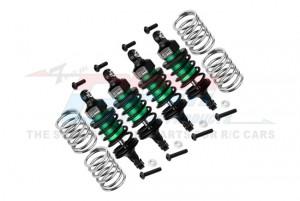 GPM ALUMINUM ALLOY FRONT 58mm REAR 60MM OIL ULTRA SHOCKS 8360 FOR TRAXXAS 4TEC 2.0 4TEC 3.0 TRUCK - GREEN - GT5860FR-G-BK-BEBK