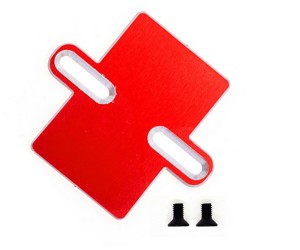 ALUMINUM ADJUSTABLE ESC SPEED CONTROL MOUNT PLATE FOR 1/10 TRAXXAS SLASH TRX-4 / ARRMA 3S 4S KRATON OUTCAST BIG ROCK R TRUCK - RED - TRX4-ESC/RE