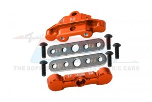 GPM 7075 ALLOY FRONT TIE BAR MOUNTS & SUSPENSION PIN RETAINERS 8916 8926 TRAXXAS 1/10 4WD MAXX W/ WIDEMAXX  MAXX SLASH MONSTER - ORANGE - TXMS008N-OR