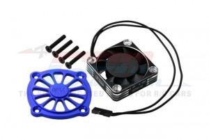 GPM MGO018FANA 7075 ALLOY MOTOR HEATSINK WITH METAL FRAME COOLING FAN AND PROTECTIVE COVER FOR ARRMA 1/10 GORGON MONSTER - BLUE - MGO018FANA-B