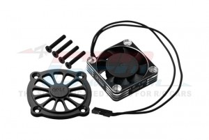 GPM MGO018FANA 7075 ALLOY MOTOR HEATSINK WITH METAL FRAME COOLING FAN AND PROTECTIVE COVER FOR ARRMA 1/10 GORGON MONSTER - MGO018FANA-BK