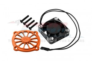 GPM MGO018FANA 7075 ALLOY MOTOR HEATSINK WITH METAL FRAME COOLING FAN AND PROTECTIVE COVER FOR ARRMA 1/10 GORGON MONSTER - ORANGE - MGO018FANA-OR
