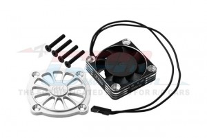GPM MGO018FANA 7075 ALLOY MOTOR HEATSINK WITH METAL FRAME COOLING FAN AND PROTECTIVE COVER FOR ARRMA 1/10 GORGON MONSTER - SILVER - MGO018FANA-S