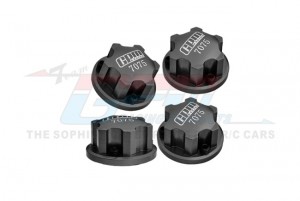 GPM LUX005 7075 ALLOY WHEEL NUT 17mm LOS252144 FOR LOSI 1/6 8IGHT-X Super Lasernut 4WD BUGGY LOS04019 - BLACK - LUX005-BK