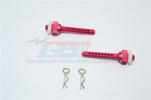 ALUMINIUM FRONT MAGNET BODY POST MOUNT AXIAL SCX10 - Red - SCX201F-R