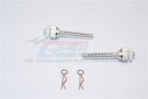 ALUMINIUM FRONT MAGNET BODY POST MOUNT AXIAL SCX10 - Silver - SCX201F-S