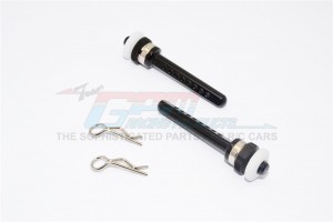 ALUMINIUM REAR MAGNET BODY POST MOUNT AXIAL SCX10 - Black - SCX201R-BK