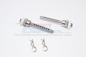 ALUMINIUM REAR MAGNET BODY POST MOUNT AXIAL SCX10 - Gun silver - SCX201R-GS