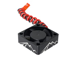 ALUMINUM ONE-PIECE COOLING FAN - MOUNTAIN PATTERN 30 X 30mm 4.8V-8.4 28000RPM - RS-ALFAN3030/BK