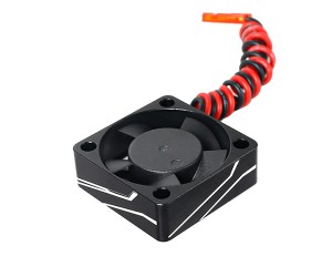 ALUMINIUM ONE-PIECE COOLING FAN - LINE PATTERN 30 X 30mm 4.8V-8.4 28000RPM - RS-ALFAN3030A/BK