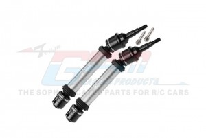 GPM FR102F STEEL JOINT 6061 ALLOY FRONT DRIVESHAFT ASSEMBLY WITH 6mm AXLE 9051 FOR 1/10 TRAXXAS RAPTOR R STAMPEDE RUSTLER - SILVER - FR102F-S