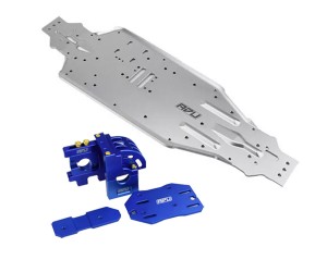 ALUMINUM 7075 MAIN CHASSIS WITH RESERVE 49 SERIES MOTOR MOUNT 9589 9522 9624 FOR 1/8 TRAXXAS SLEDGE MONSTER - TRX-95899522