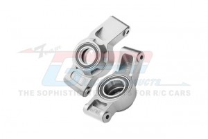 GPM XRT022 7075 ALLOY REAR HUB STUB AXLE CARRIERS WITH THREE OVERSIZE BEARING 7852 FOR TRAXXAS 1/5 X-MAXX 6S 8S / 1/6 XRT 8S MONSTER - SILVER - XRT022-S