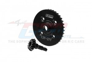 CARBON STEEL FRONT / REAR SPIRAL DIFFERENTIAL RING GEAR & PINION GEAR 8977 8978 FOR TRAXXAS 1/8 6S MAXX SLASH / 1/10 MAXX WIDE MAXX MONSTER - TS1200FS-BK