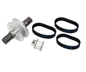 ALUMINUM BELT CONVERSATION SYSTEM NOISE FRICTION REMOVE 40T 15T/20T FOR ARRMA TYPHON / INFACTION / TYPHON 6S BLX - 40T / 15T - RS-AR220029-4015T