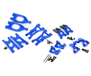 COMBO ALUMINUM UPGRADE PARTS SET FOR 1/10 ARRMA GORGON MONSTER TRUCK ARA3230S - BLUE - RS-COMBOGORGON/BU