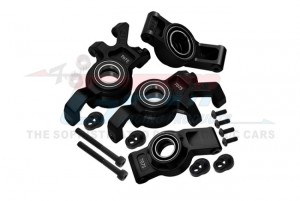 GPM TXM2122N 7075 ALLOY FRONT OVERSIZED STEERING BLOCKS & REAR HUB STUB AXLE CARRIERS WITH THREE OVERSIZE BEARING 7852 7737X FOR TRAXXAS 1/5 X-MAX ... - TXM2122N-BK