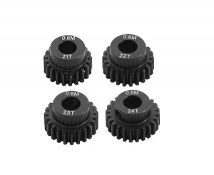 HARD STEEL M0.6 5mm BORE MOTOR PINION GEAR SET 17T - 28T  FOR 1/10 1/12 RC CAR - RS-PG0621-24T