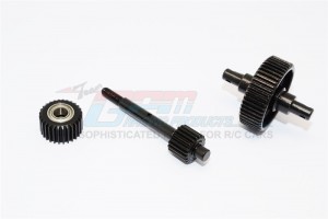 STEEL #45 CENTER DRIVE GEARS WITH  BEARINGS (5x10x4mm-2pcs) 1/10 RC AXIAL RACING SCX10 CRAWLER - SSCX038G-BK