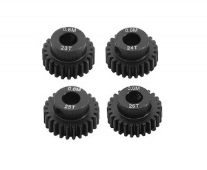 HARD STEEL M0.6 5mm BORE MOTOR PINION GEAR SET 17T - 28T  FOR 1/10 1/12 RC CAR - RS-PG0623-26T