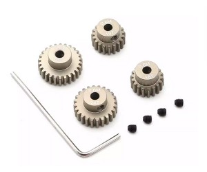 ALUMINUM 7075 M0.6 AV PINION GEAR SET 18T 19T 24T 25T 50335 50477 FOR TAMIYA 1/10 GLASSHOPPER HORNET TT01 TT02 - RS-TA22050