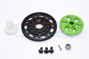 STEEL #45 SPUR GEAR 48 PITCH 83T ALUMINIUM SPUR GEAR ADAPTER -  AXIAL SCX10 - SSCX1583T-G