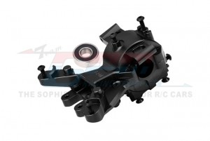 GPM TS012 7075 ALUMINUM FRONT UPPER AND LOWER BULKHEAD 8920 FOR TRAXXAS 1/8 6S MAXX SLASH 1/10 MAXX  WIDEMAXX MONSTER - BLACK - TS012-BK