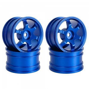 ALUMINUM M-CHASSIS RIM 46 x 25mm 6 SPOKE For 1/10 TAMIYA M05 M05 M07 XM-01 MB-01 CAR - RS-WH422512A/BU