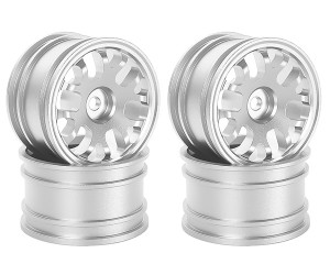 ALUMINUM M-CHASSIS RIM 46 x 25mm BBS TYPE For 1/10 TAMIYA M05 M05 M07 XM-01 MB-01 CAR - SILVER - RS-WH422512B/SI