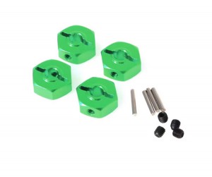 ALUMINUM WHEEL HEX LOS212050 FOR RC LOSI 1/18 MINI LMT MONSTER LOS01026 - GREEN - RS-LOS212050/G