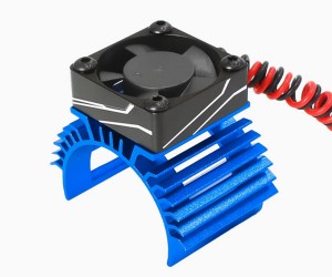 ALUMINUM 36mm HEATSINK COOLING FAN MOTOR TYPE A FOR 540 550 3650 3660 MOTOR - BLUE / BLACK - RS-HSFAN3230/BUBK