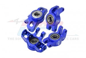 7075 ALLOY FRONT STEERING BLOCK REAR HUB LARGER INNER BEARINGS ARA330841 FOR ARRMA 1/14 MOJAVE GROM MEGA 380 DESERT TRUCK ARA2104 - BLUE - MGM2122-B
