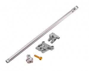 ALUMINUM 7075 CENTER BRACE MOUNT & SUPPORT BAR BODY POST SET AR330230 FOR RC ARRMA 1/8 TYPHON 6S BLX BUGGY - RS-AR330230B/SI