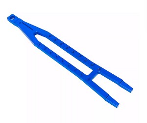ALUMINUM BATTERY HOLD-DOWN PLATE 7426X  FOR TRAXXAS 1/10 FORD FIESTA ST RALLY BUGGY 74154-4 - BLUE - RS-TRX7426X/BU