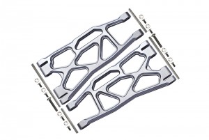 GPM TXM055F/R ALUMINIUM FRONT / REAR LOWER ARMS  FOR 6S TRAXXAS XMAXX 6S 8S - Silver - TXM055F/R-S