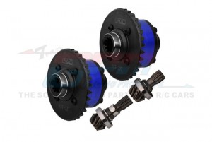 GPM TXM1211 4140 CARBON STEEL 7075 ALLOY FRONT & REAR COMPLETE DIFFERENTIAL FOR TRAXXAS 1/5 X-MAXX 6S 8S 1/6 XRT 8S MONSTER - BLUE - TXM1211-B