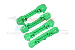 GPM LUX089 7075 ALLOY FRONT & REAR LOWER SUSPENSION MOUNT LOS254074 LOS254075 FOR LOSI 1/6 8IGHT-X Super Lasernut LOSI 1/8 8XE 8XTE BUGGY - GREEN - LUX089-G