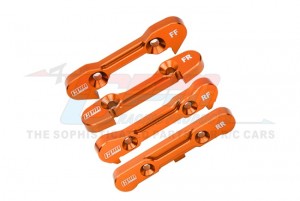 GPM LUX089 7075 ALLOY FRONT & REAR LOWER SUSPENSION MOUNT LOS254074 LOS254075 FOR LOSI 1/6 8IGHT-X Super Lasernut LOSI 1/8 8XE 8XTE BUGGY - ORANGE - LUX089-OR