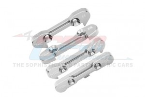 GPM LUX089 7075 ALLOY FRONT & REAR LOWER SUSPENSION MOUNT LOS254074 LOS254075 FOR LOSI 1/6 8IGHT-X Super Lasernut LOSI 1/8 8XE 8XTE BUGGY - SILVER - LUX089-S