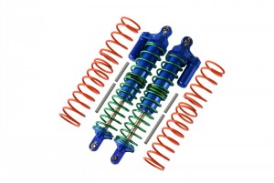 GPM TXM12170 ALUMINIUM FRONT/REAR ADJUSTABLE SPRING  SHOCKS TRAXXAS XMAXX - Blue - TXM12170-B-G