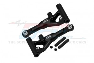 GPM TFM055 7075 ALLOY REAR UPPER SUSPENSION ARMS 10535 FOR TRAXXAS 1/10 4-TEC DRIFT  REAR WHEEL DRIVE ON-ROAD DRIFT CAR 105237-4 - BLACK - TFM055-BK