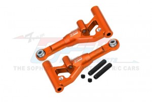 GPM TFM055 7075 ALLOY REAR UPPER SUSPENSION ARMS 10535 FOR TRAXXAS 1/10 4-TEC DRIFT  REAR WHEEL DRIVE ON-ROAD DRIFT CAR 105237-4 - ORANGE - TFM055-OR